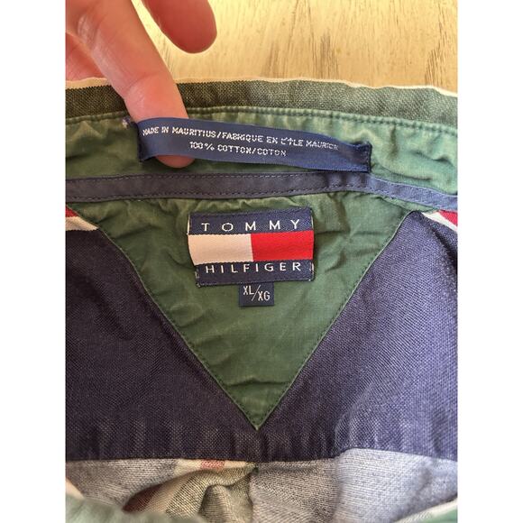 Vintage Tommy Hilfiger Embroidered Crest Shirt Men’s XL Long Sleeve Button Down - Picture 6 of 13